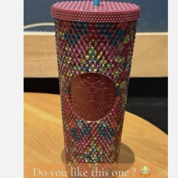 🍁 NWT Starbucks 2025 Fall Floral Studded Venti 24oz Cold Cup Tumbler - Picture 1 of 6